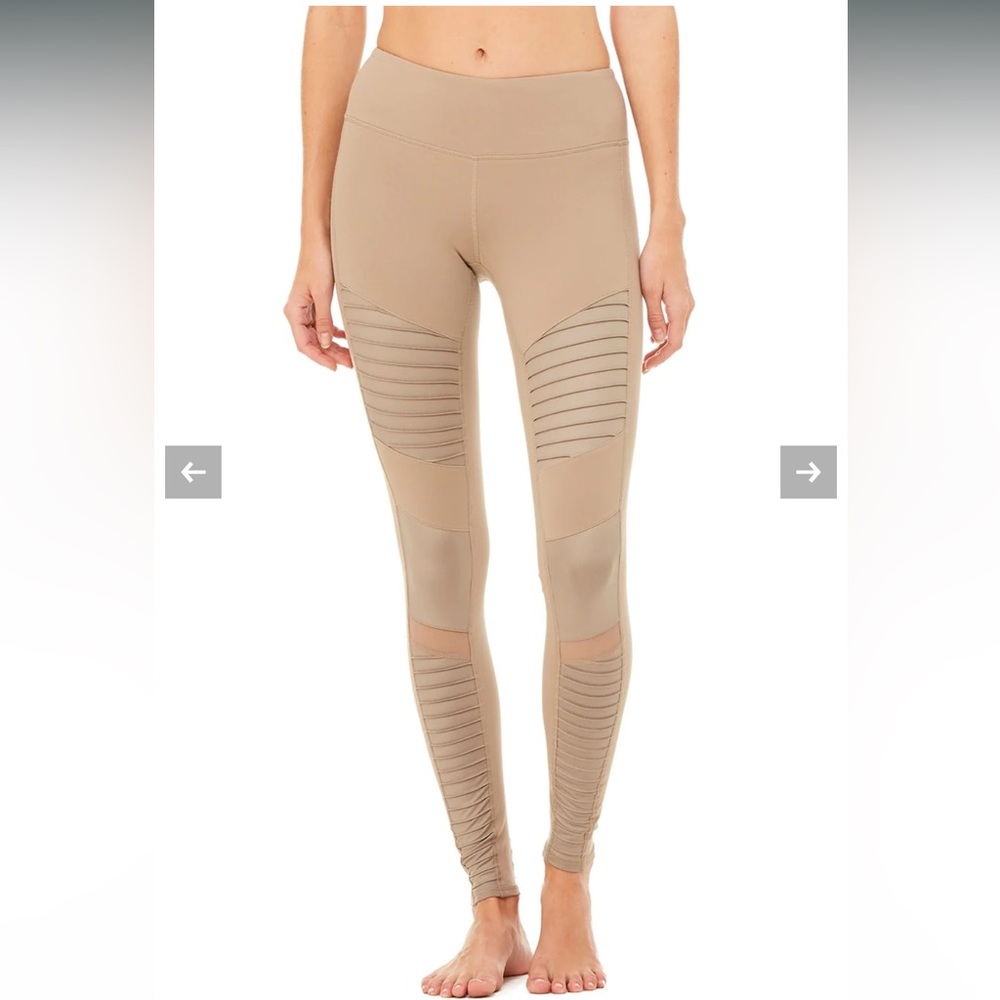Alo Moto Leggings - Gravel/Gravel Glossy Small